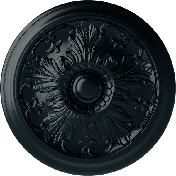 Ekena Millwork Vienna Ceiling Medallion (Fits Canopies up to 3 1/4"), Hand-Painted Night Shade, 16 7/8"OD x 5/8"P CM17VINSF - main